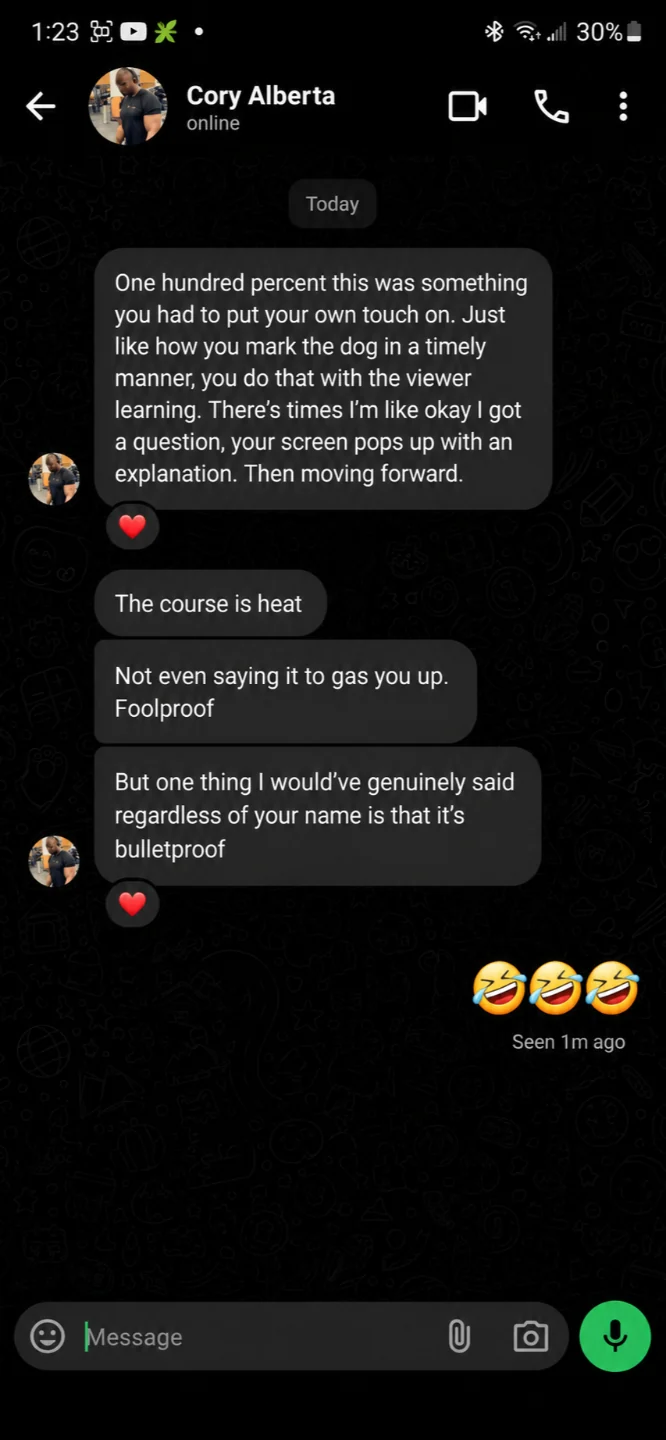 Client testimonial