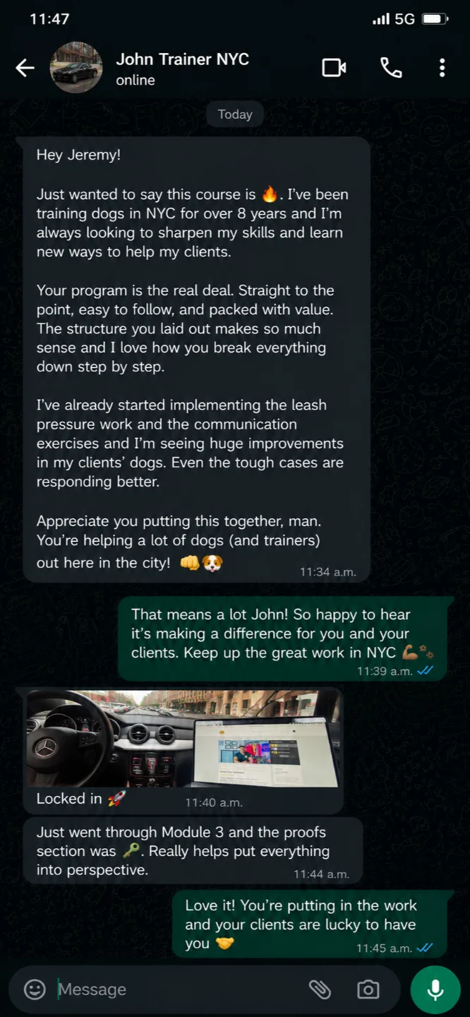 Client testimonial