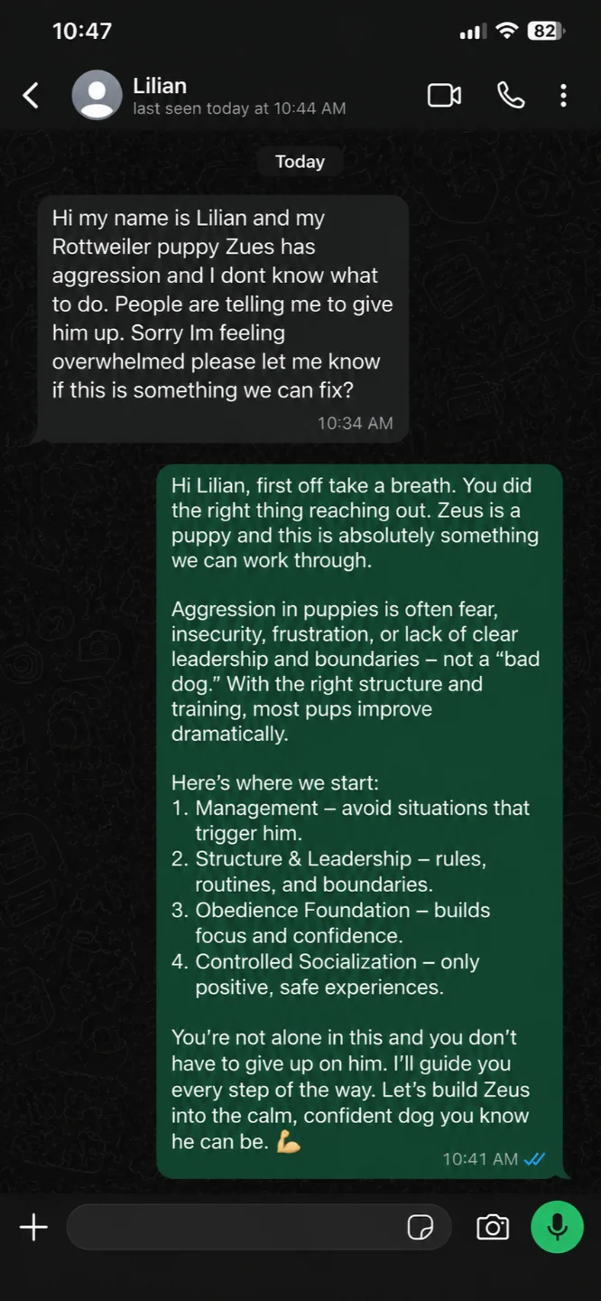 Client testimonial