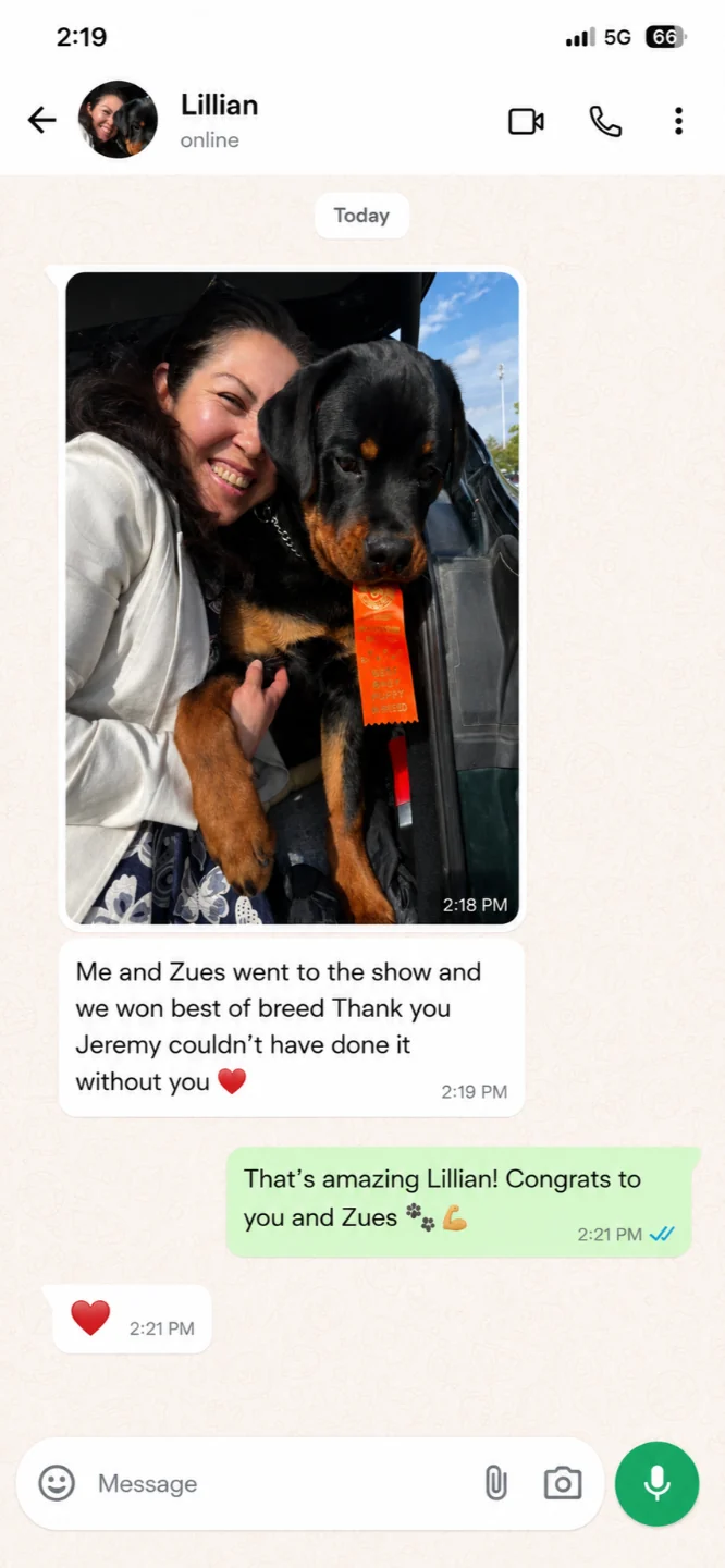 Client testimonial