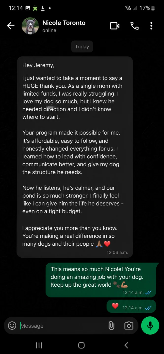 Client testimonial