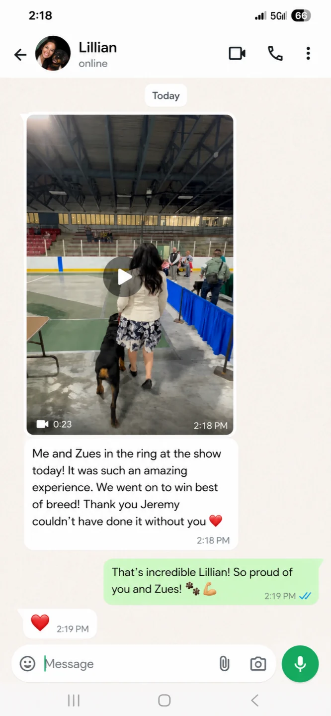Client testimonial